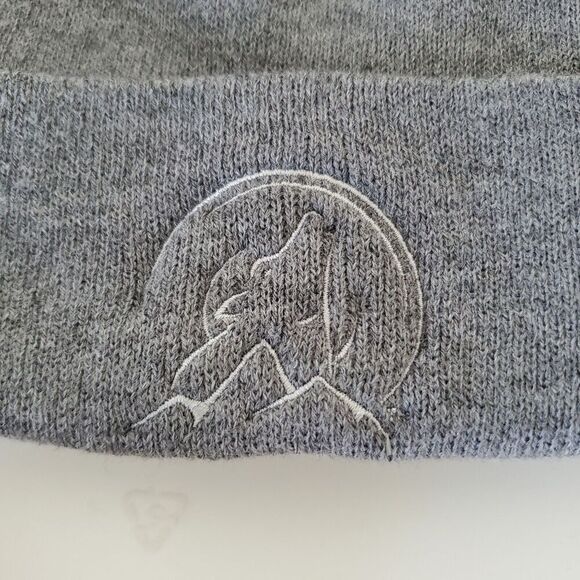 Port & Company Beanie Wolf Embroidered Acrylic Gray - Picture 2 of 5